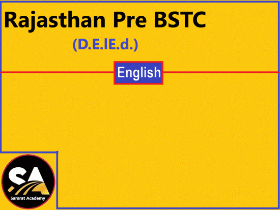 Rajasthan Pre BSTC (D.E.lE.d.)- Language Ability - English