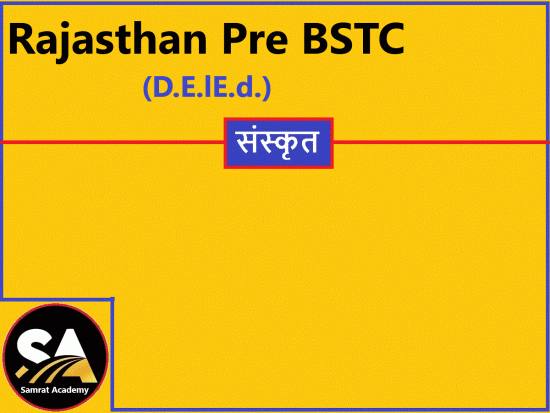 Rajasthan Pre BSTC (D.E.lE.d.)- Language Ability - Sanskrit